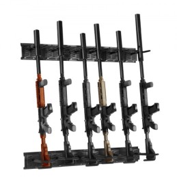 Gun Rack, Indoor Gun Rack Wall Mount, 6-Slot Vertical Rifle Shotgun Gun Rack, 180 lb Heavy Duty Metal Wall Gun Rack Display