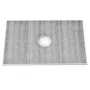 Shower Curb Kit, 1219x1828mm Shower Pan Kit with 160mm Central Drain, Lightweight EPS Shower Installation Kits with 2 Waterproof