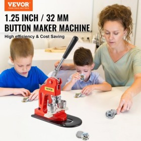 Button Maker Machine Badge Pin Machine 1.25 "32mm 500 gratis dele Tryk på Kit