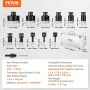 Diamond Core Drill Bit Set, 11 PCS 6/8/10/20/25/28/32/35/45/50/65mm Diamond Hole Saw Kit, with M14 Connector and Storage Case fo