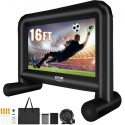 Inflatable Movie Screen, 16 FT Inflatable Projector Screen for Outside with Blower and Carrying Bag, Front/Rear Projection,