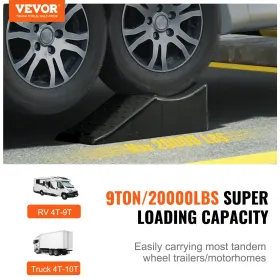 Car Ramp, 1 Piece Low Profile Car Service Ramp, 20000 lbs/10 ton Loading Capacity, 5.5" Lift Height Car Ramp, Heavy Duty Tire