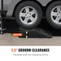 Car Ramp, 1 Piece Low Profile Car Service Ramp, 9071.8 kg Loading Capacity, 14 cm Lift Height Car Ramp, Heavy Duty Tire Ramp for