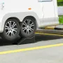 Bilrampe, 1 stykke lavprofil bil service rampe, 20000 lbs/10