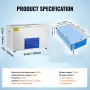 Professional Ultrasonic Cleaner, 30 L Ultrasonic Jewelry Cleaner with Digital Timer & Heater, Stainless Steel Industrial Sonic C