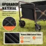 Collapsible Folding Wagon, 0.057 m³ Beach Wagon Cart with All-Terrain 12.7 cm Wheels, Heavy Duty Folding Wagon Cart 99.8 kg Weig