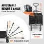 Collapsible Folding Wagon, 0.057 m³ Beach Wagon Cart with All-Terrain 12.7 cm Wheels, Heavy Duty Folding Wagon Cart 99.8 kg Weig
