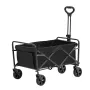 Collapsible Folding Wagon, 0.057 m³ Beach Wagon Cart with All-Terrain 12.7 cm Wheels, Heavy Duty Folding Wagon Cart 99.8 kg Weig