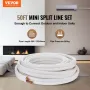 15240mm Mini Split Line Set, 9,5 & 15,9 mm O.D kobberrør rør og