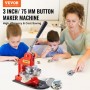 Button Maker Machine, 75 mm (3 tommer) Badge Punch Press Kit, Children DIY Gifts Pin Maker, Button Making Supplies med 500 pcs