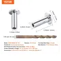 121 Pack T316 Stainless Steel Protector Sleeves for 3.2mm Wire Rope Cable Railing, DIY Balustrade T316 Marine Grade, Come with A