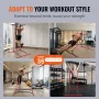 Power Tower Dip Station, 2-Level Height Adjustable Pull Up Bar Stand, Multi-Function Strength Training Workout Equipment, Home G