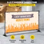 8ft baggrundsbanner Stå trin og gentag justerbar teleskopisk