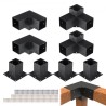 Pergola Bracket Kit 4''x4'', Inner Size 3.6"x3.6 8pcs 3-Way Heavy Duty Corner Bracket Woodworks DIY Post Base, Easy