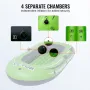 Inflatable Boat, 2-Person Inflatable Fishing Boat, Strong PVC Portable Boat Raft Kayak, Includes 45.6 in Aluminum Oars, High-Out