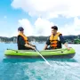 Inflatable Boat, 2-Person Inflatable Fishing Boat, Strong PVC Portable Boat Raft Kayak, Includes 45.6 in Aluminum Oars, High-Out