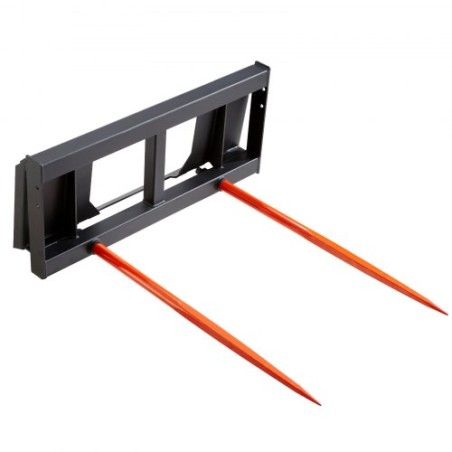 49 "Hay Spear, Bale Spears 3000lbs Loading Capacity, Skid Steer Loader Tractor Attachment 2pcs Spears, Quick Attact Spike gafler