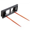 49 "Hay Spear, Bale Spears 3000lbs Loading Capacity, Skid Steer Loader Tractor Attachment 2pcs Spears, Quick Attact Spike gafler