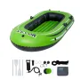 Inflatable Boat, 2-Person Inflatable Fishing Boat, Strong PVC Portable Boat Raft Kayak, Includes 45.6 in Aluminum Oars, High-Out