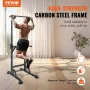 Power Tower Dip Station, 10-Level Height Adjustable Pull Up Bar Stand, Multi-Function Strength Training Workout Equipment with 4