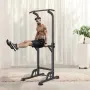 Power Tower Dip Station, 10-niveau Højde Justerbar Pull Up Bar
