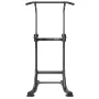 Power Tower Dip Station, 10-Level Height Adjustable Pull Up Bar Stand, Multi-Function Strength Training Workout Equipment with 4