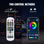 LED piskelys 2pcs 4ft RGB Spiral Antenne Light Remote App ATV