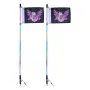 LED Whip Light 2PCS 121.9 cm RGB Spiral Antenna Light Remote App ATV UTV RZR