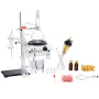 Essential Oil Distillation Kit, 500ml Distillation Apparatus, 3.3 Boro Lab Glassware Distillation Kit with 1000W Heating Plate a