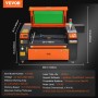 80W CO2 Laser Engraver Engraving Carving Print Machine 500x700 mm Workbed