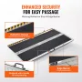 Portable Wheelchair Ramp, 182.9 cm 362.9 kg Capacity, Non-Slip Aluminum Folding Threshold Ramp, Foldable Mobility Scooter Ramp W