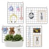 Grid Wall Panels, 4 Packs Wire Wall Grid for Photo Pictures Display, Wall Storage Organizer Metal Grid Wall Panel for Home