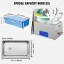 22L Ultrasonic Cleaner Machine Stainless Steel Ultrasonic Cleaning Machine Digital Heater Timer Jewelry Cleaning for Commercial 
