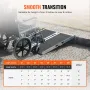Portable Wheelchair Ramp, 91.4 cm 362.9 kg Capacity, Non-Slip Aluminum Folding Threshold Ramp, Foldable Mobility Scooter Ramp Wh