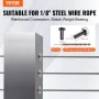 101 Pack T316 Rustfrit stålbeskytter ærmer til 3,2 mm Wire Rope
