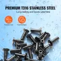 101 Pack T316 Stainless Steel Protector Sleeves for 3.2mm Wire Rope Cable Railing, DIY Balustrade T316 Marine Grade, Come with A
