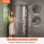 Shower Panel System, 6 Shower Modes, LED & Display Shower Panel Tower, Rainfall, Waterfall, 4 Body Massage Jets, Tub Spout, Hand