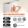 Brusebad panel tårn system 6 tilstande LED & display rustfrit