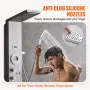 Shower Panel System, 6 Shower Modes, LED & Display Shower Panel Tower, Rainfall, Waterfall, 4 Body Massage Jets, Tub Spout, Hand