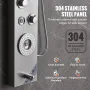 Shower Panel System, 6 Shower Modes, LED & Display Shower Panel Tower, Rainfall, Waterfall, 4 Body Massage Jets, Tub Spout, Hand