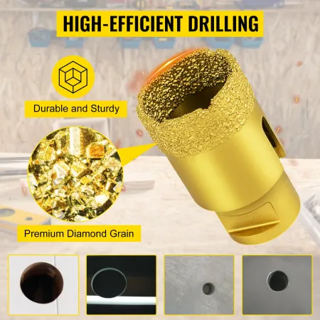 Diamond Holesaw Set 6 PCS Diamond Drill Bits Set med 20mm-68mm