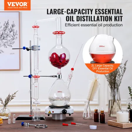 Essential Oil Distillation Kit, 2000 ml destillationsapparat
