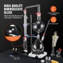 Essential Oil Distillation Kit, 2000ml Distillation Apparatus, 3.3 Boro Lab Glassware Distillation Kit with 1500W Heating Plate 