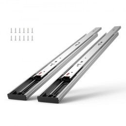 10 par på 508 mm skuffe lysbilleder Side Mount Rails, Heavy Duty Full Extension Steel Track, Soft-Close Sougheless Guide Glider