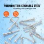 20 Pack Invisible Cable Railing kit, T316 Stainless Steel 3.2mm Invisible Receiver and Swage Stud End for Cable Railing, Swage T