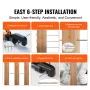 20 Pack Invisible Cable Railing Kit, T316 Rustfrit stål 3,2 mm