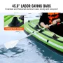 Inflatable Boat, 3-Person Inflatable Fishing Boat, Strong PVC Portable Boat Raft Kayak, 45.6" Aluminum Oars, High-Output Pump, F