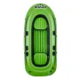 Inflatable Boat, 3-Person Inflatable Fishing Boat, Strong PVC Portable Boat Raft Kayak, 45.6" Aluminum Oars, High-Output Pump, F