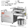 Electric Oil Press Machine, 700W Stainless Steel Oil Extractor Machine, 140℃ / 284℉ Constant Temperature, Hot Press Oil Expeller