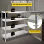 Storage Shelf, 4-Tier Stainless Steel Shelving, Storage Shelving Unit, 70.9 x 17.7 x 59.1 Inch Heavy Duty Storage Rack Shelving,